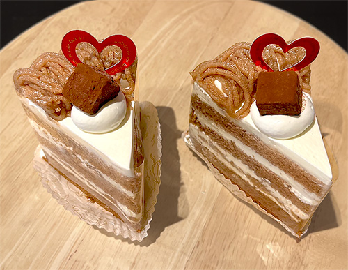 チョコと栗のショートケーキ