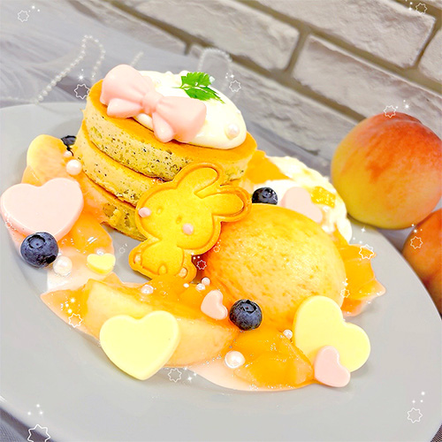 桃うさパンケーキ