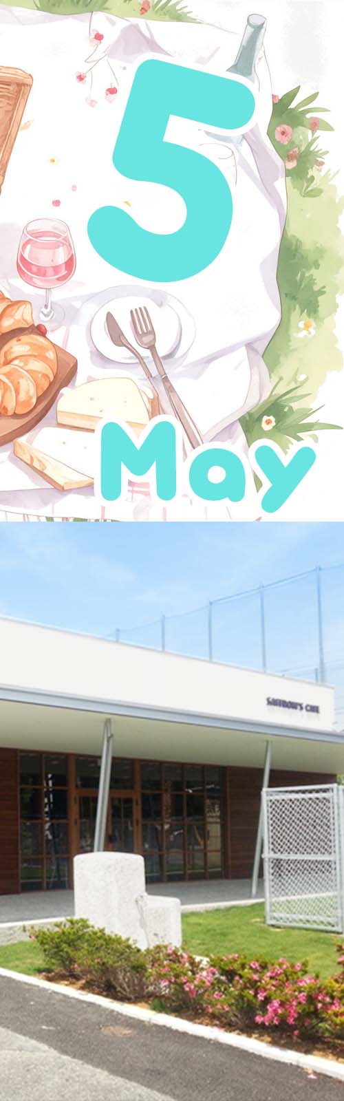 お店とパンケーキ