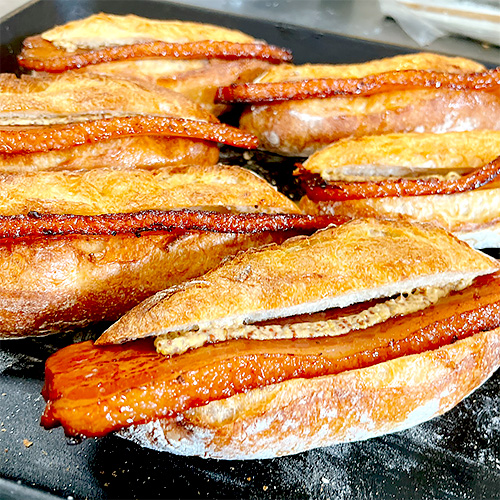 一夜漬けベーコンバゲットサンド