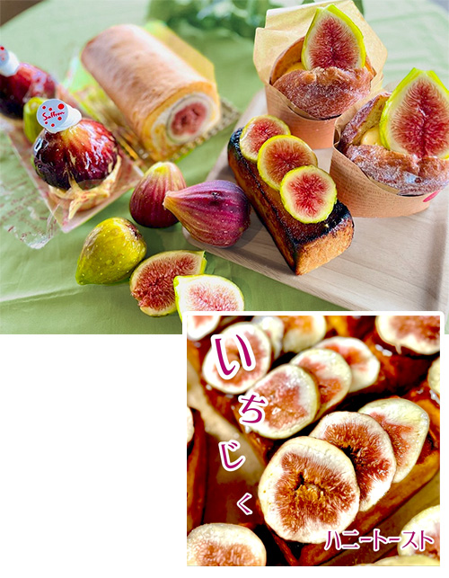 根本ファームのいちじくを使ったケーキ